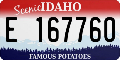 ID license plate E167760