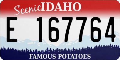 ID license plate E167764