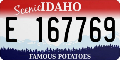 ID license plate E167769