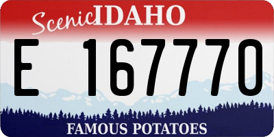 ID license plate E167770