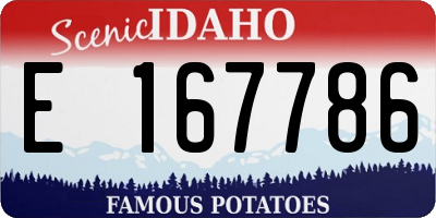 ID license plate E167786