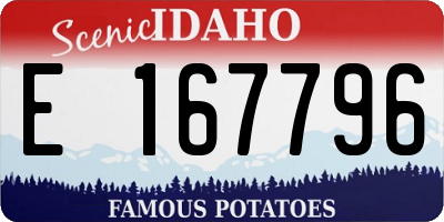 ID license plate E167796