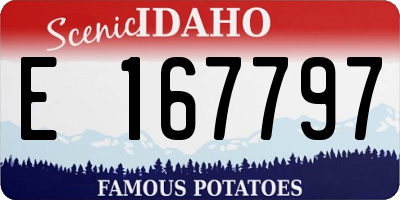 ID license plate E167797