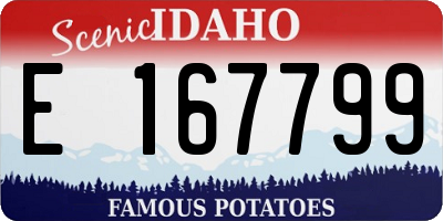 ID license plate E167799
