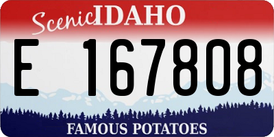 ID license plate E167808