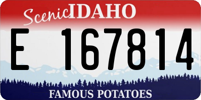 ID license plate E167814