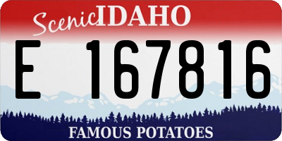 ID license plate E167816