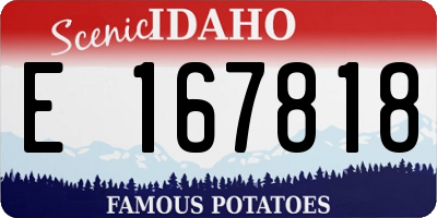 ID license plate E167818