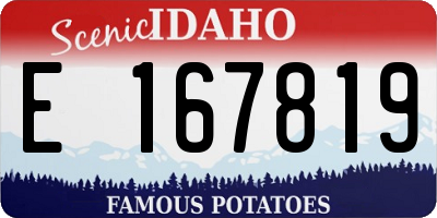 ID license plate E167819