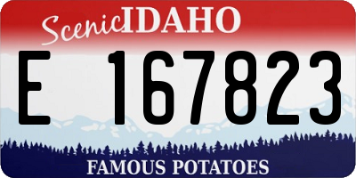 ID license plate E167823