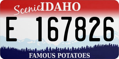 ID license plate E167826