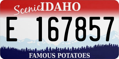 ID license plate E167857