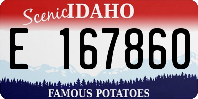 ID license plate E167860