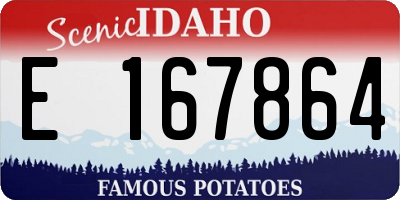 ID license plate E167864