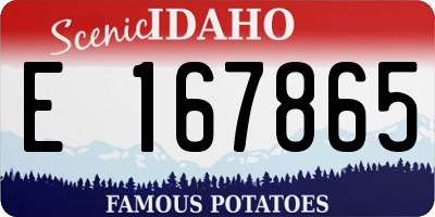 ID license plate E167865