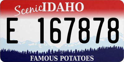 ID license plate E167878