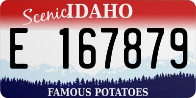 ID license plate E167879
