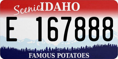 ID license plate E167888