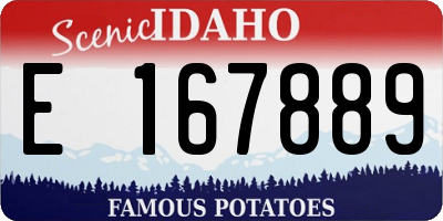 ID license plate E167889