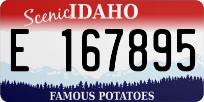 ID license plate E167895