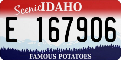 ID license plate E167906