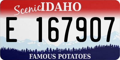 ID license plate E167907