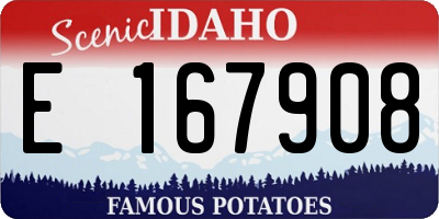 ID license plate E167908