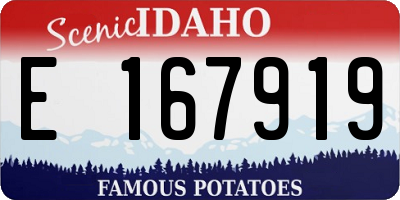 ID license plate E167919