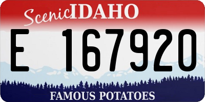 ID license plate E167920