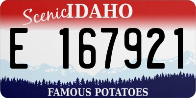 ID license plate E167921