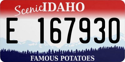 ID license plate E167930