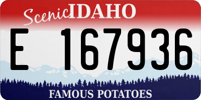 ID license plate E167936