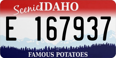 ID license plate E167937