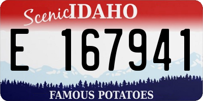 ID license plate E167941