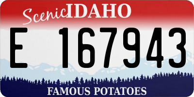 ID license plate E167943