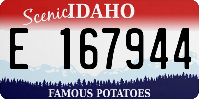 ID license plate E167944