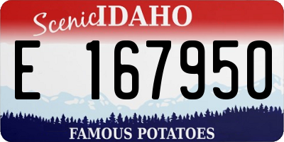 ID license plate E167950