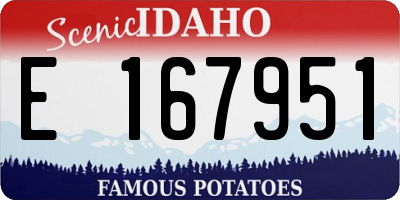 ID license plate E167951