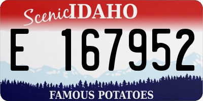 ID license plate E167952