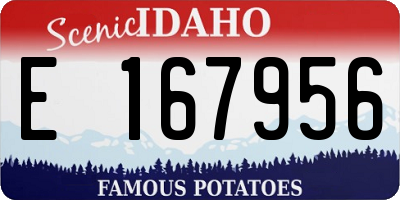 ID license plate E167956