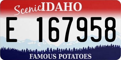 ID license plate E167958