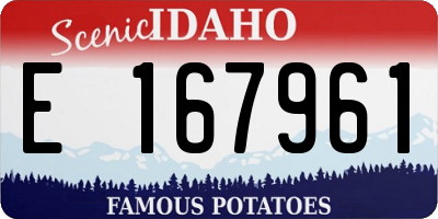 ID license plate E167961