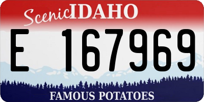 ID license plate E167969