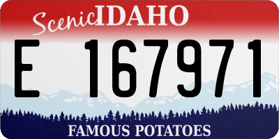ID license plate E167971