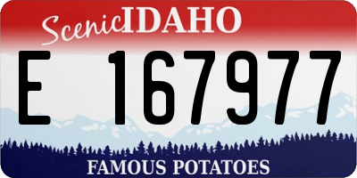 ID license plate E167977