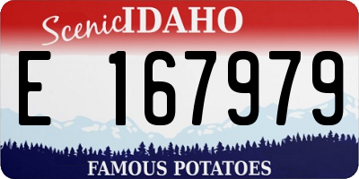 ID license plate E167979