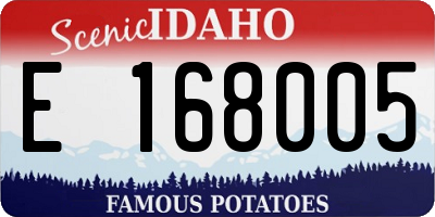 ID license plate E168005