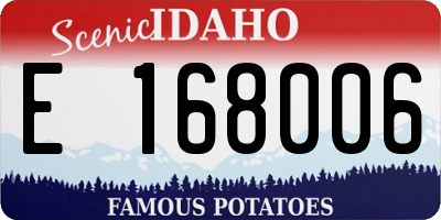 ID license plate E168006