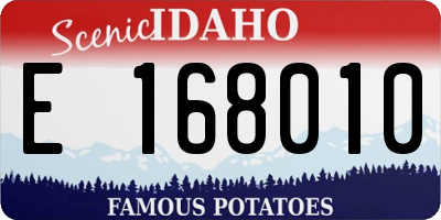 ID license plate E168010