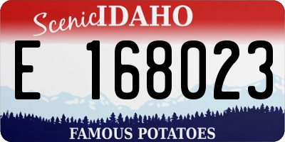 ID license plate E168023